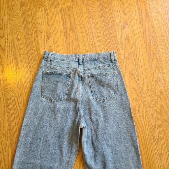 NEW NWOT! KIMHEKIM MY UNIFORM LABEL WIDE LEG BAGGY JEANS RIGID DENIM sz M - Picture 5 of 8